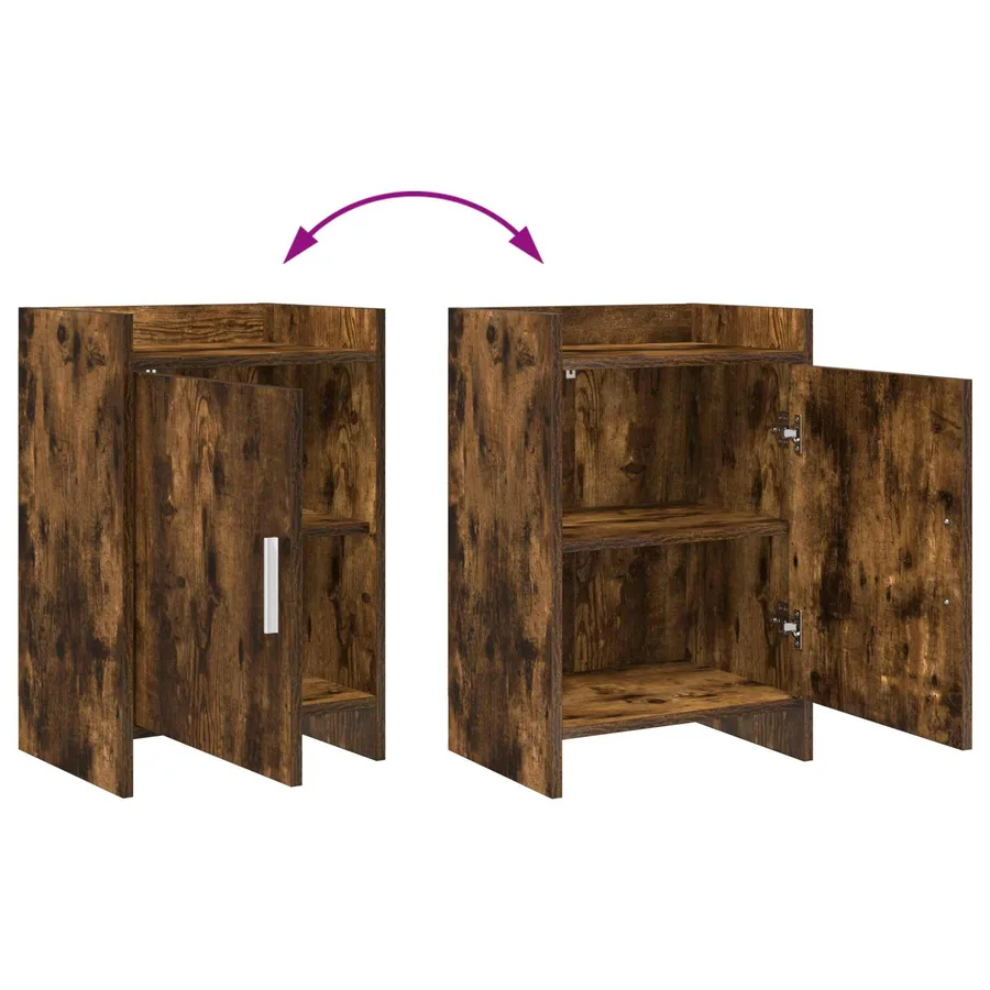 Tables de chevet Chêne fumé 40 x 30 x 60 cm Bois d'ingénierie - 7