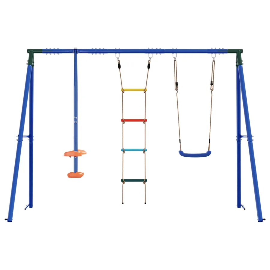 Ensemble de balançoires d'extérieur Multicolore Acier et PE - 4