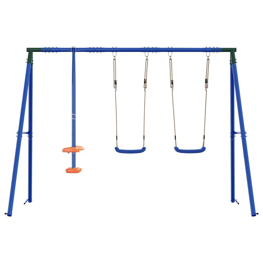 Ensemble de balançoires d'extérieur Multicolore Acier et PE - 4