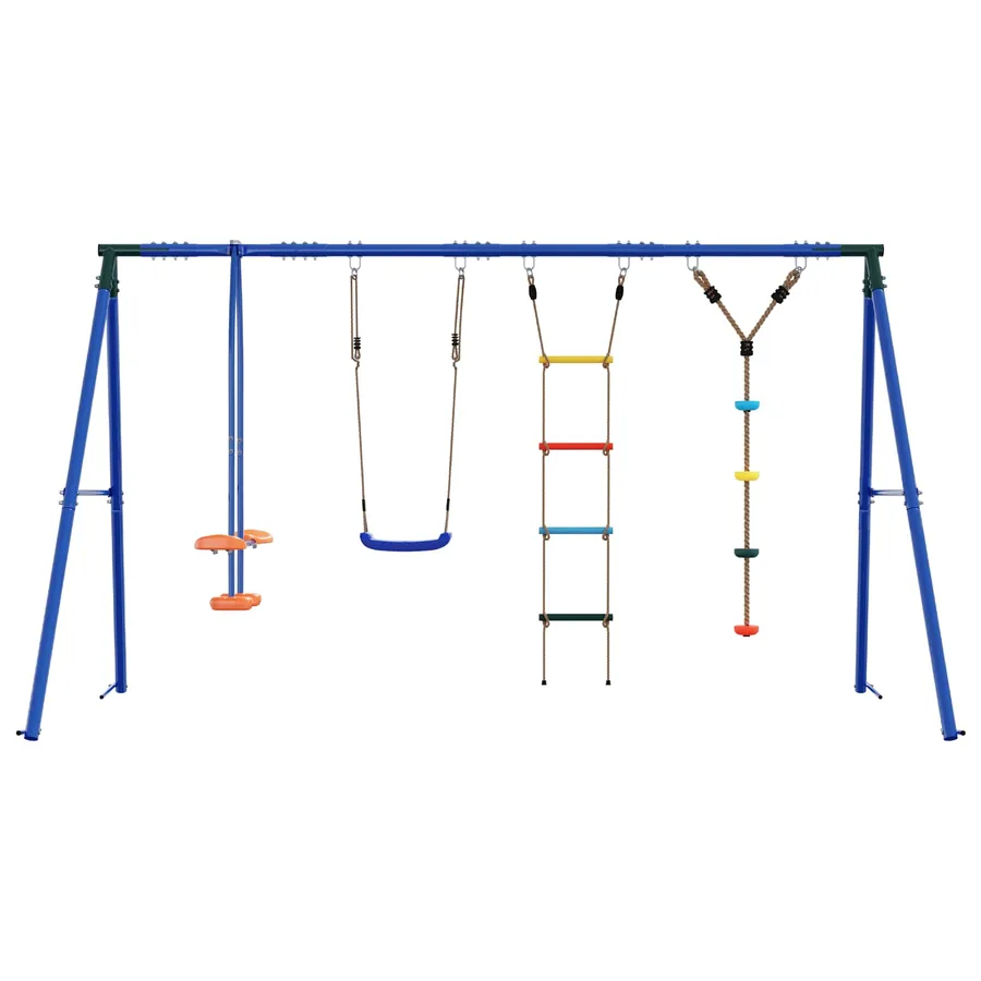 Ensemble de balançoires d'extérieur Multicolore Acier et PE - 4