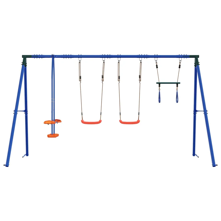 Ensemble de balançoires d'extérieur Multicolore Acier et PE - 4