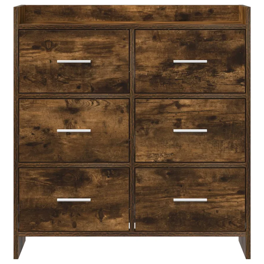Buffet Chêne fumé 75 x 33 x 80 cm Bois d'ingénierie - 5