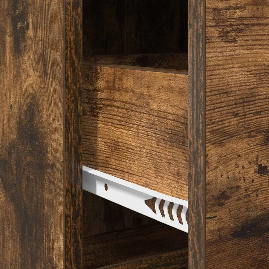 Buffet Chêne fumé 75 x 33 x 80 cm Bois d'ingénierie - 8