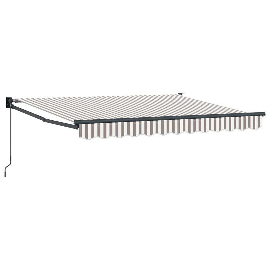 Auvent rétractable Gris clair et blanc 4 × 3 m - 2