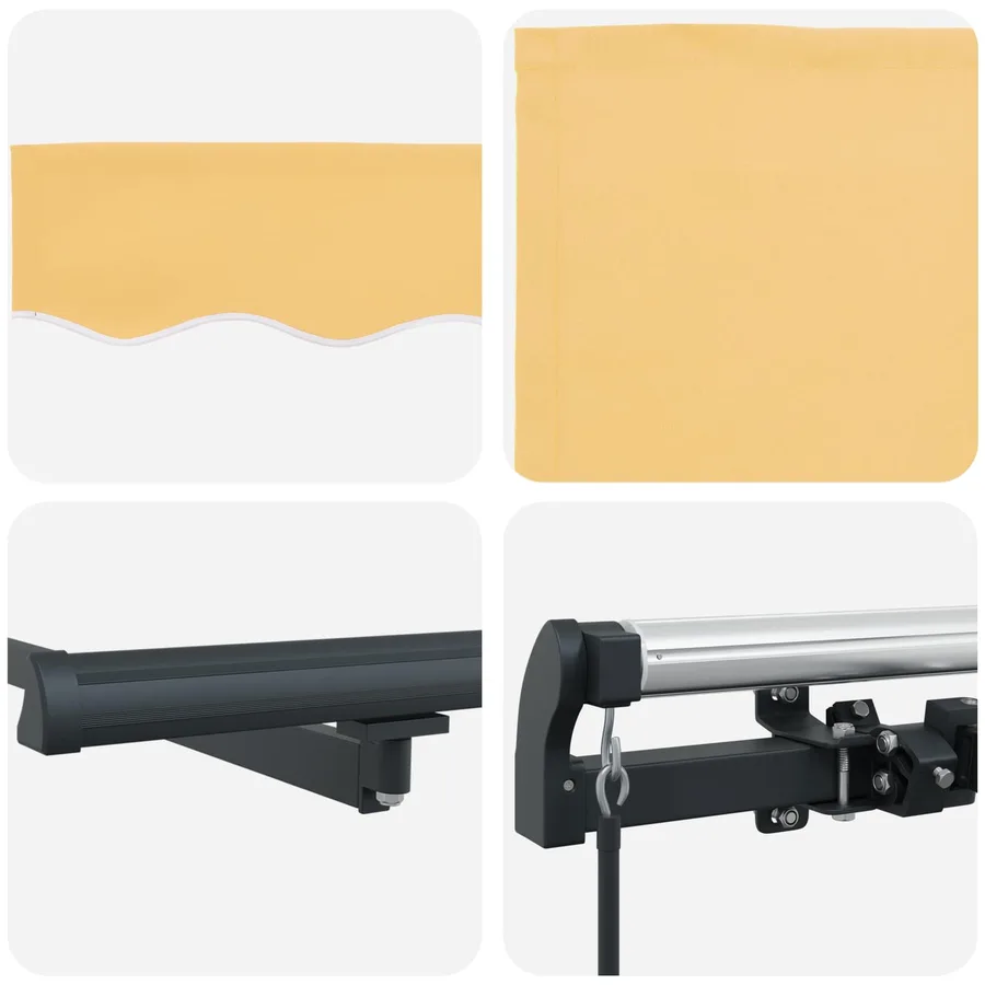 Auvent rétractable Sable 400 × 350 cm Polyester et Aluminium - 4