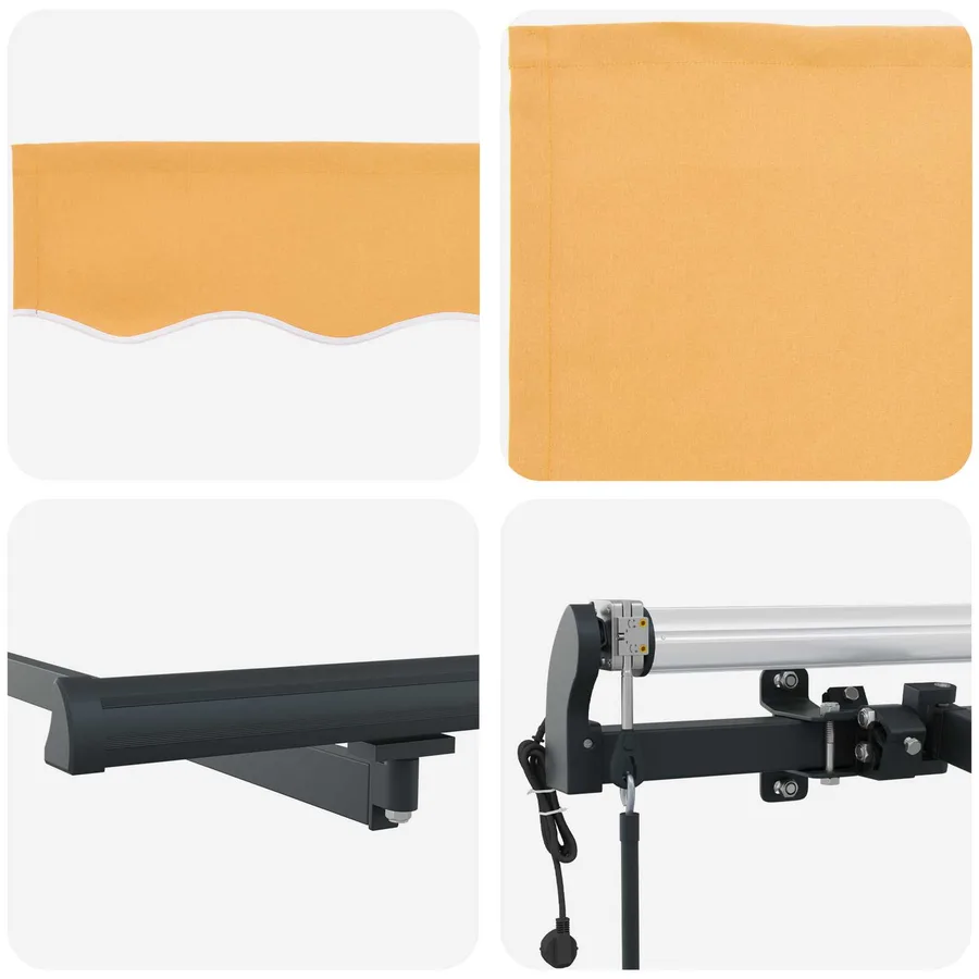 Auvent rétractable Sable 400 × 350 cm Polyester - 6