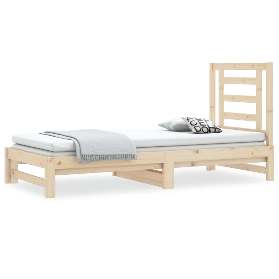 Lit coulissant sans matelas 2x(90x190) cm - 2