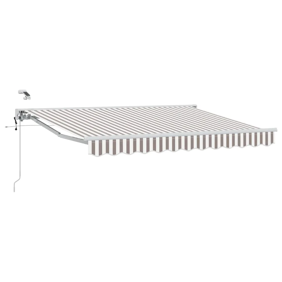 Auvent rétractable électrique Gris clair et blanc 2,5 x 2 m - 2