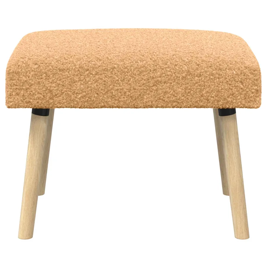 banc Uni Beige 60 x 40 x 45 cm Bouclé - 5