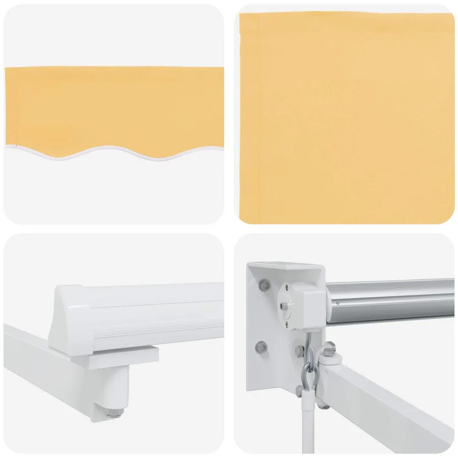 Auvent rétractable Sable 3 x 2,5 m 100% Polyester et Aluminium - 4
