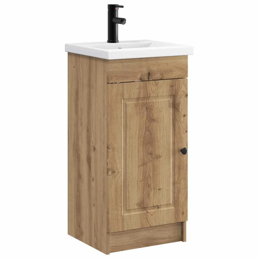 Meuble de salle de bain avec évier Chêne artisanal - 2