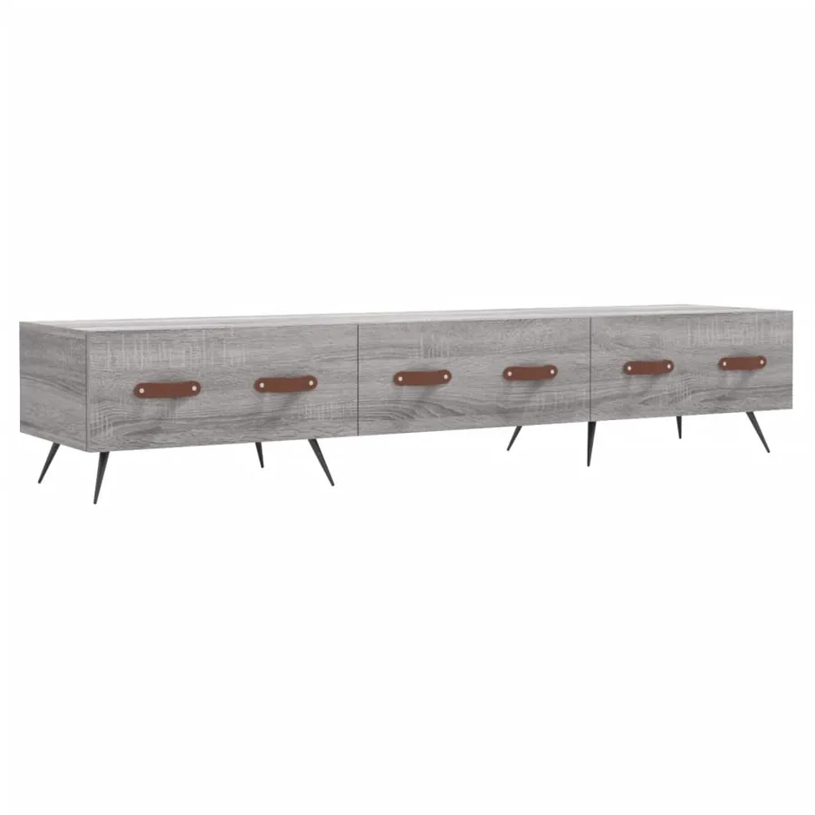 Meuble TV sonoma gris 150x36x30 cm bois d'ingénierie - 2