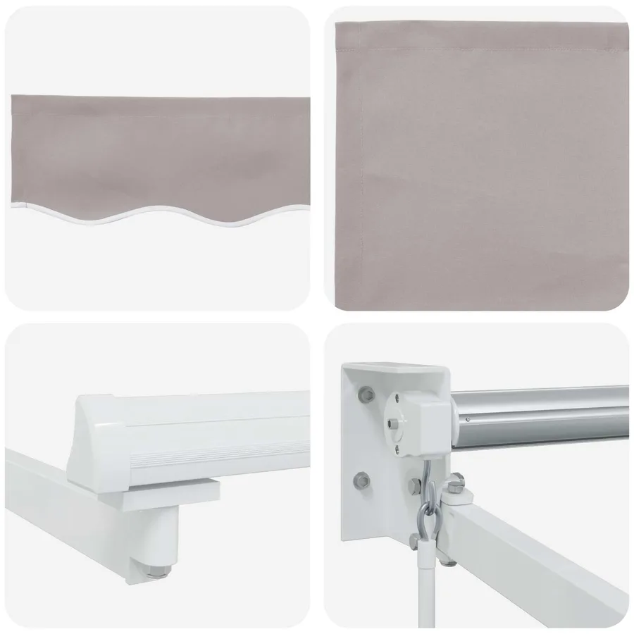 Auvent rétractable Gris clair 3 x 2 m - 7
