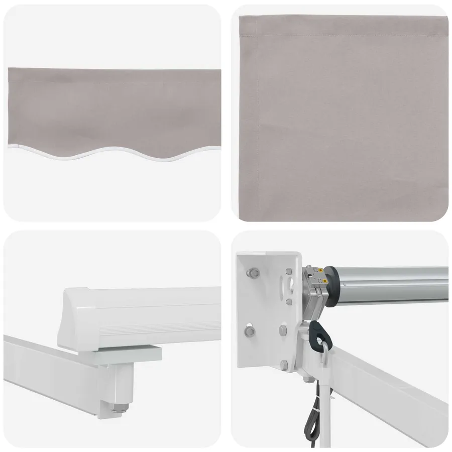 Auvent rétractable électrique Gris clair 3 x 2 m - 9