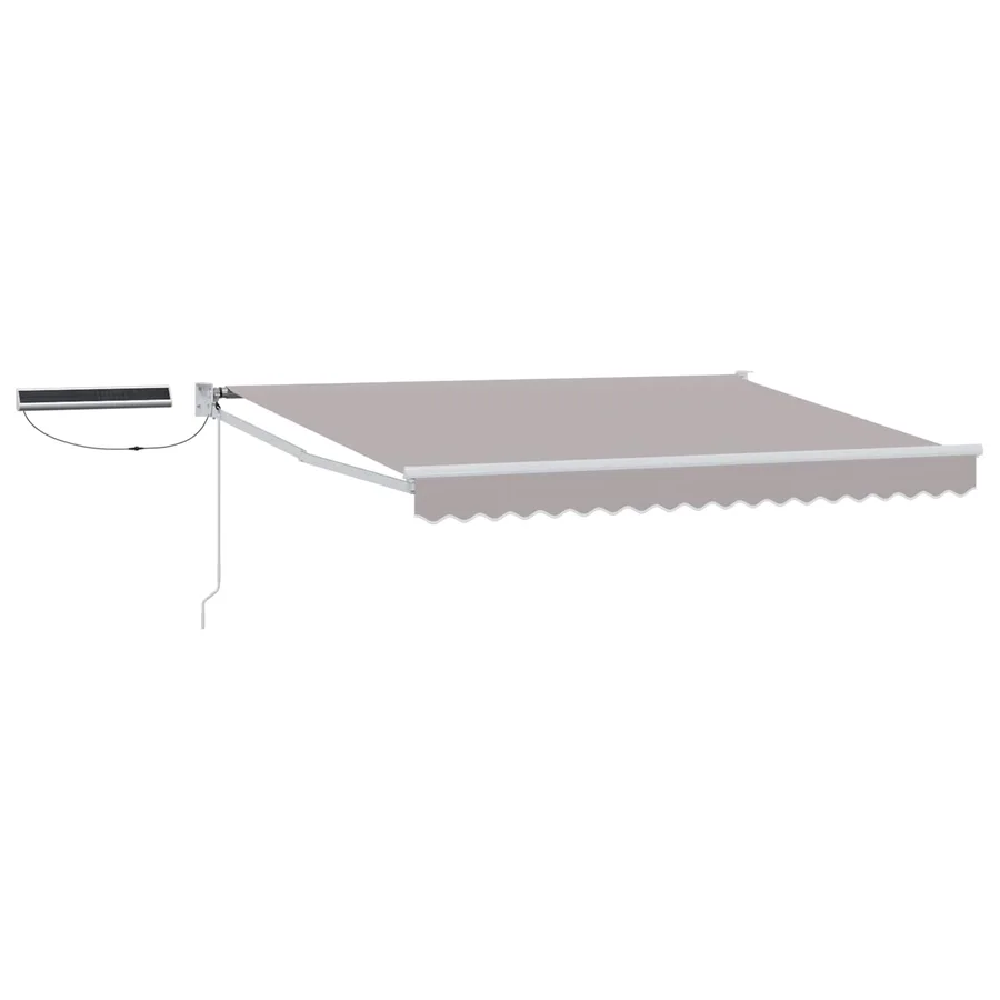 Auvent rétractable électrique Gris clair et blanc 3 x 2 m - 2