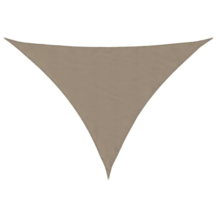 Voile de parasol tissu oxford triangulaire 4x5x5 m taupe - 2