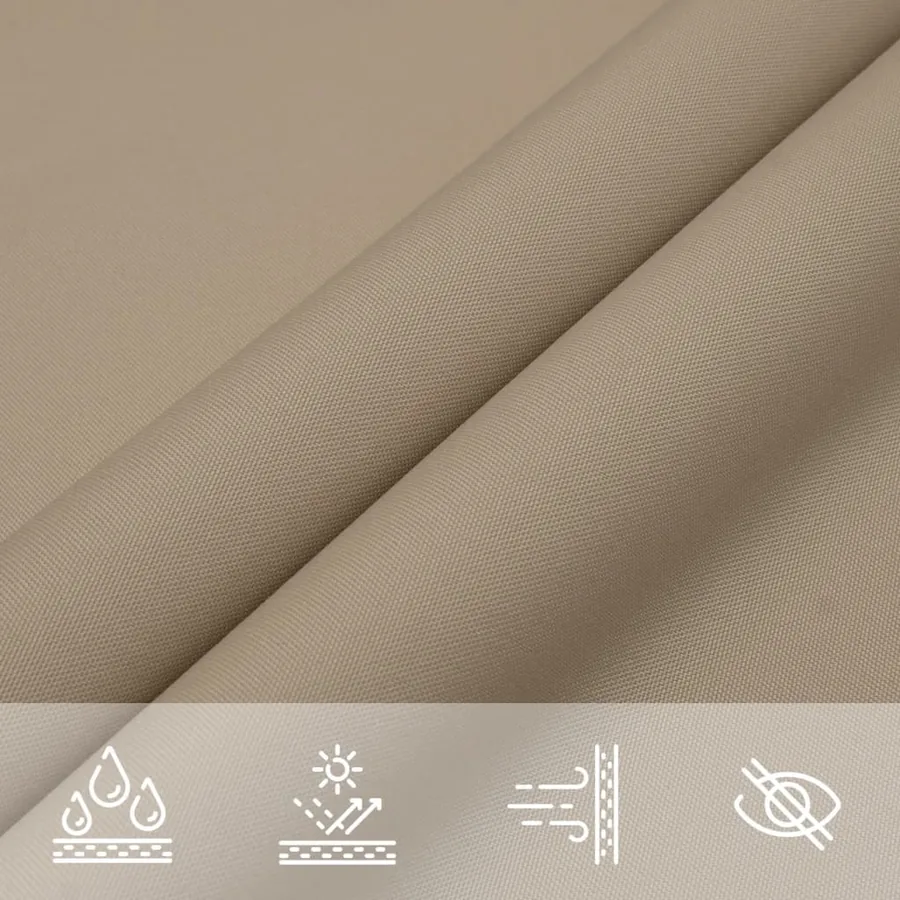 Voile de parasol tissu oxford triangulaire 4x5x5 m taupe - 8
