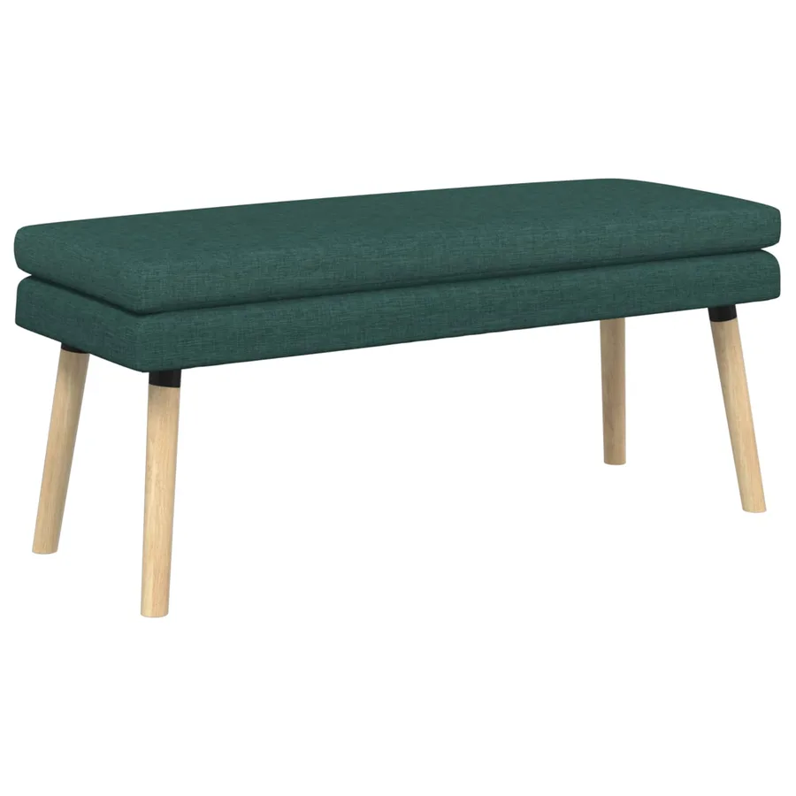 Banc à double couche Vert foncé 110 x 40 x 47 cm Tissu - 2