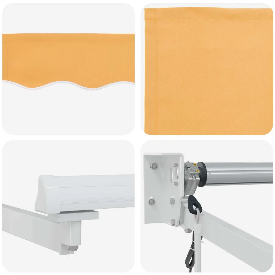 Auvent rétractable électrique Sable 100% Polyester et Aluminium - 5