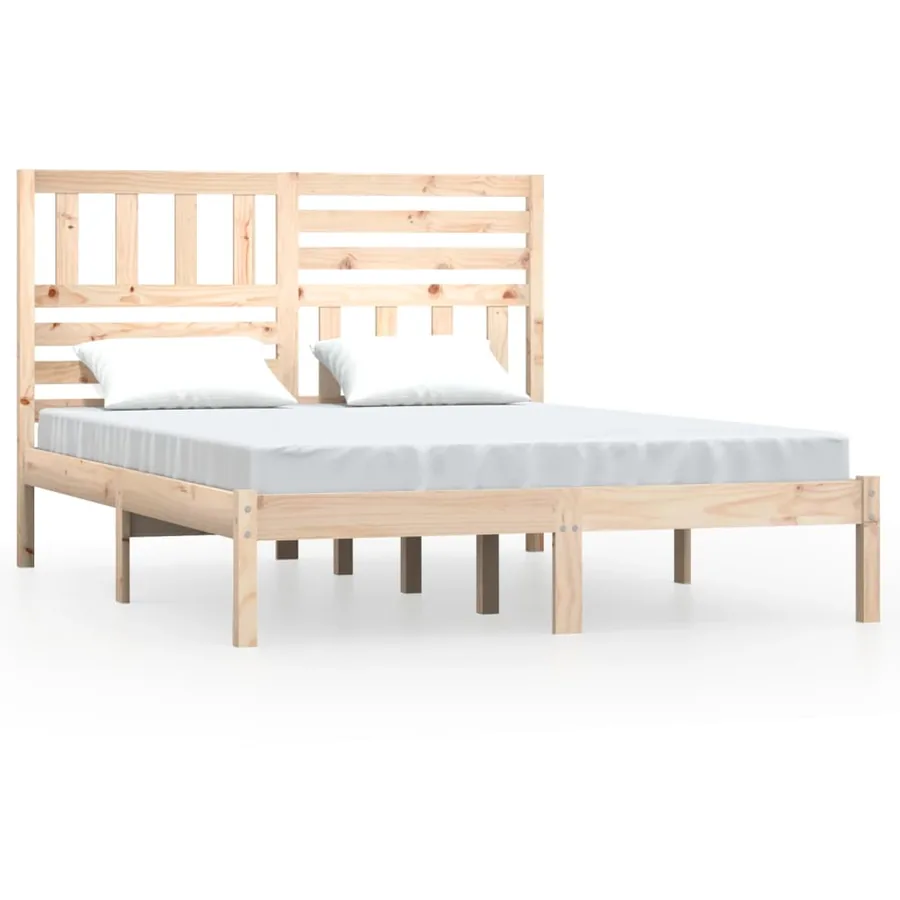 Cadre de lit sans matelas bois massif de pin 160x200 cm - 2