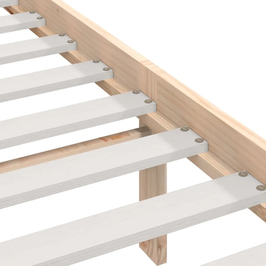 Cadre de lit sans matelas bois massif de pin 160x200 cm - 6