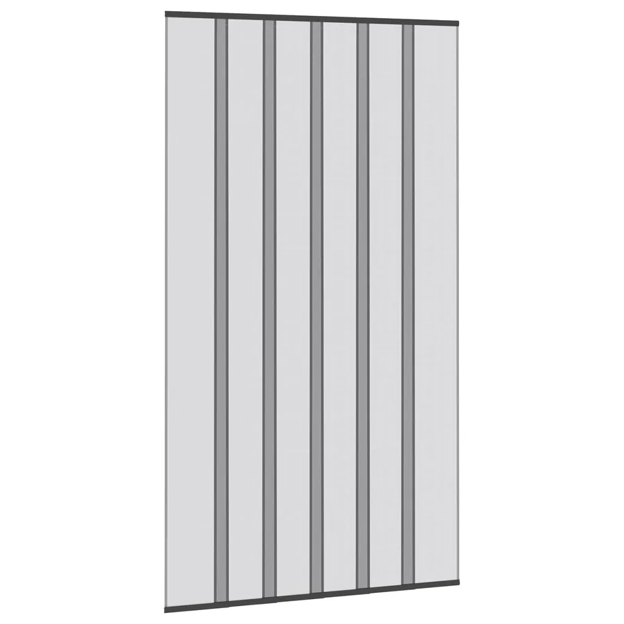 Écran de porte insectes avec rideau en maille Noir polyester - 2
