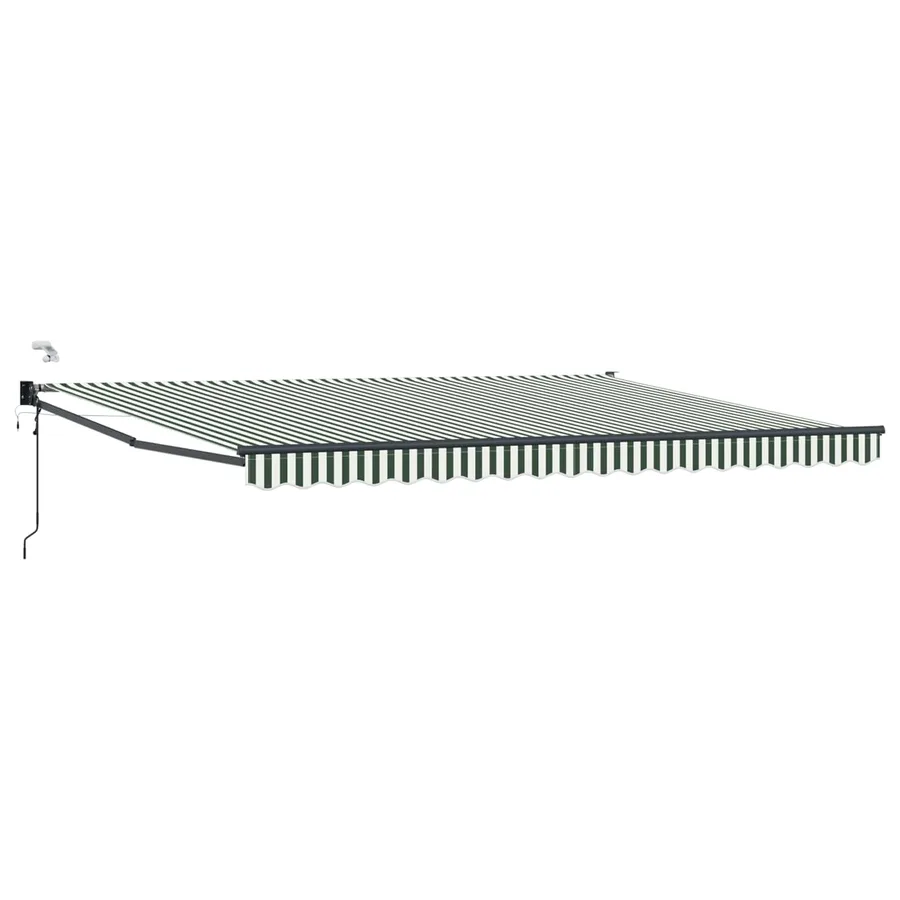 Auvent rétractable électrique Vert et blanc 4 x 2 m - 2