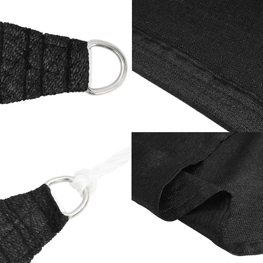 Voile d'ombrage 160 g/m² Noir 2,5x2,5x3,5 m PEHD - 6