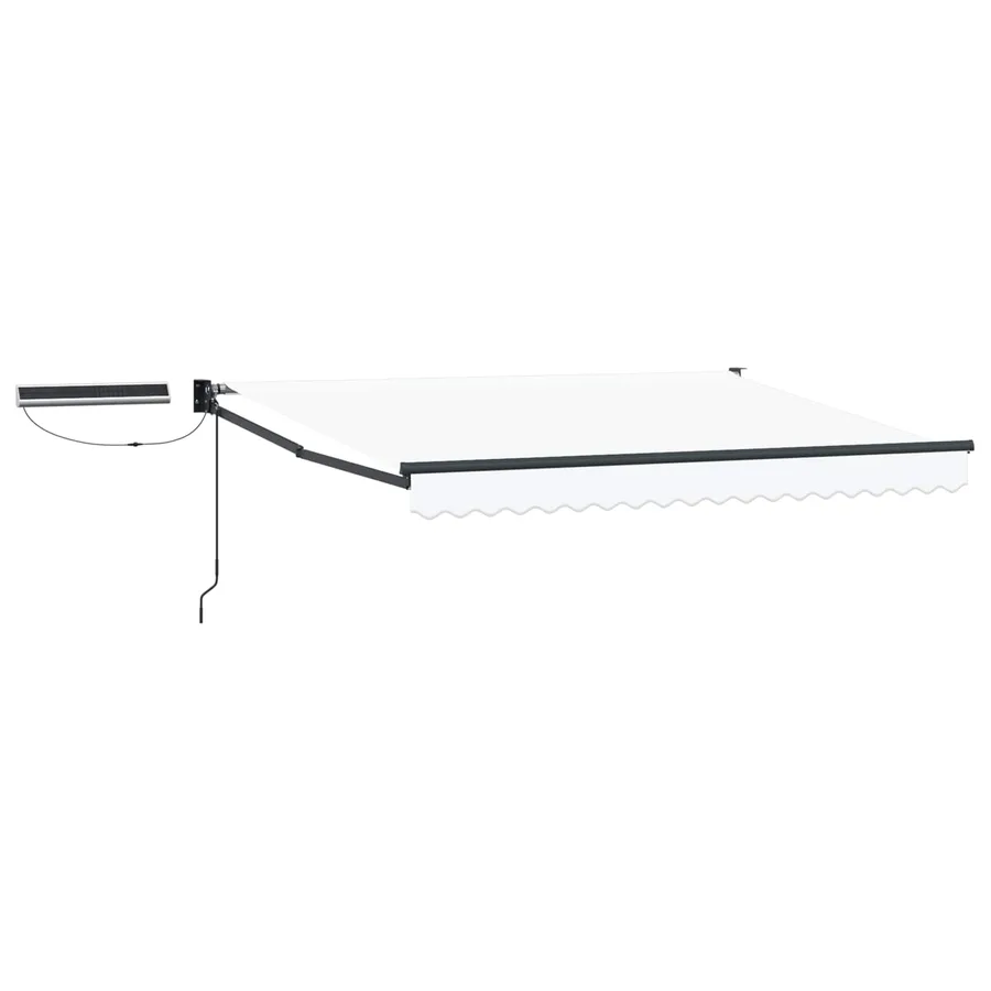 Auvent rétractable électrique Blanc et anthracite 3,5 x 2 m - 2