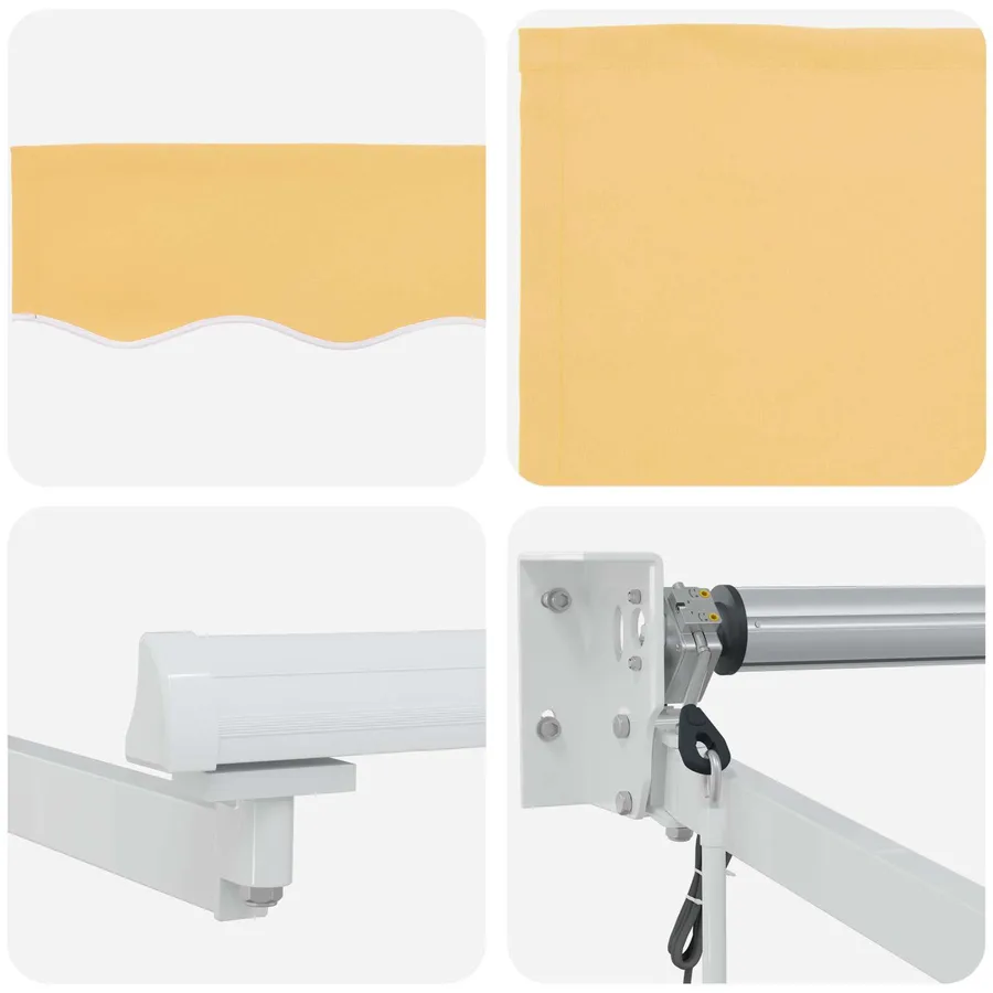 Auvent rétractable électrique Sable 100% Polyester et Aluminium - 4