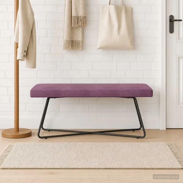 banc Pourpre 110 x 40 x 45 cm Velours