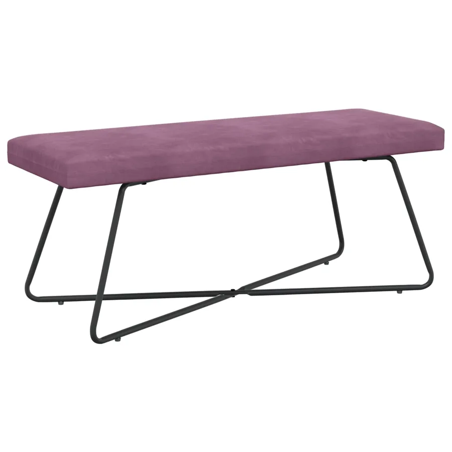 banc Pourpre 110 x 40 x 45 cm Velours - 2