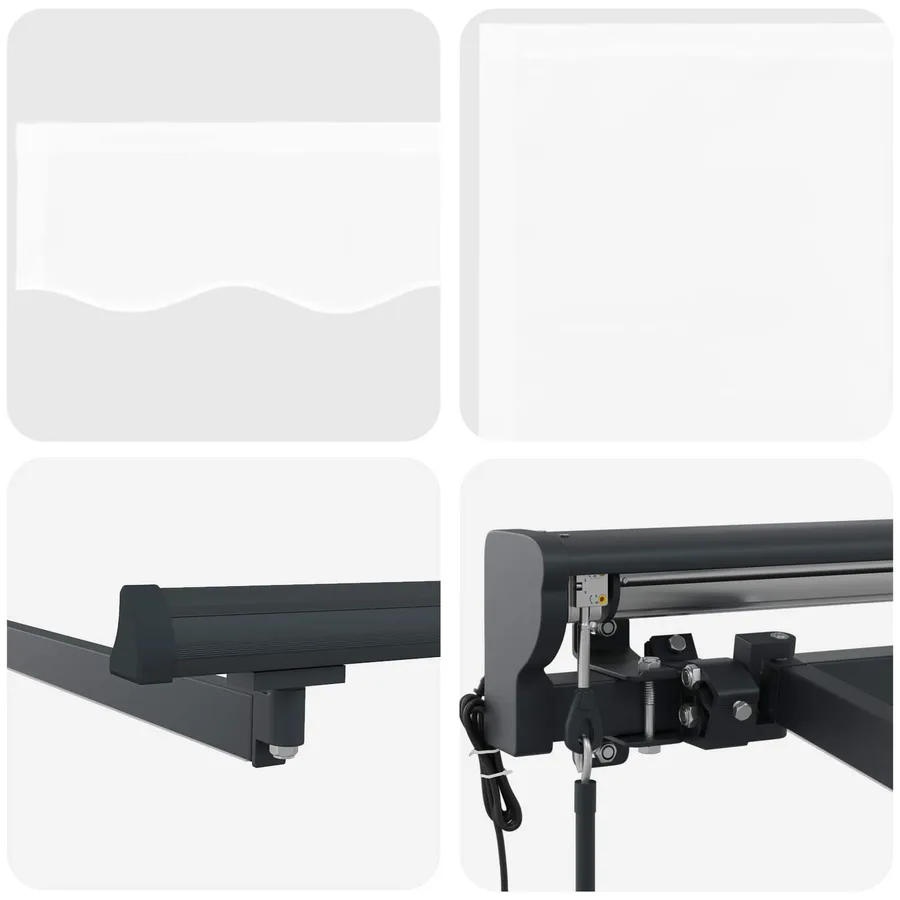 Auvent rétractable électrique Blanc 3,5 x 2 m - 9
