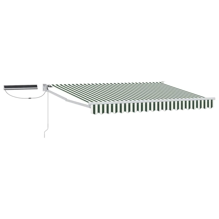 Auvent rétractable électrique Vert et blanc 3,5 x 2 m - 2