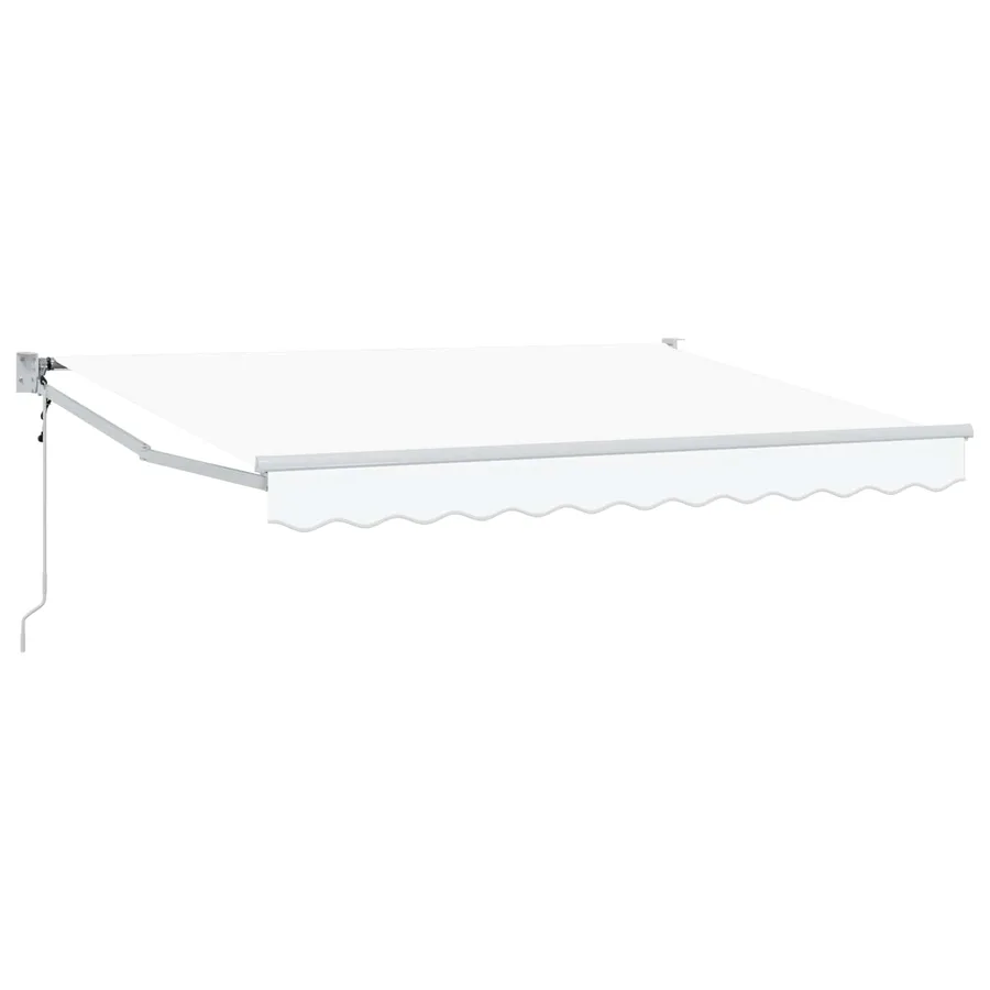 Auvent rétractable Blanc 2,5 x 2 m Polyester et métal - 2