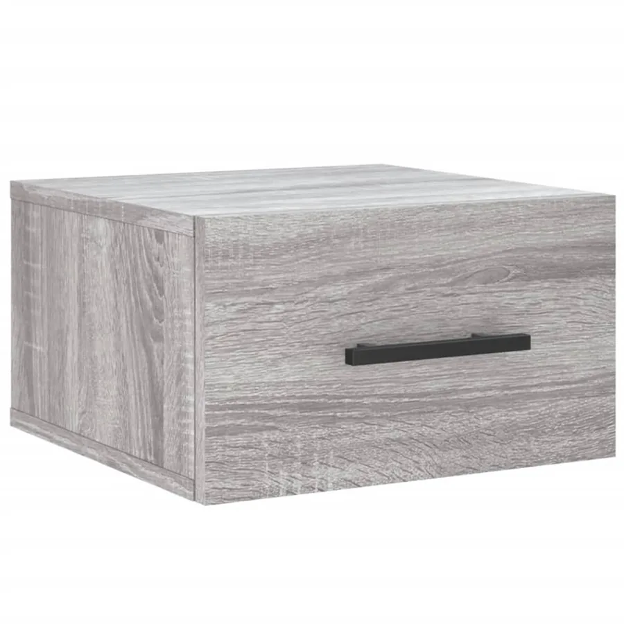 Table de chevet murale sonoma gris 35x35x20 cm - 2