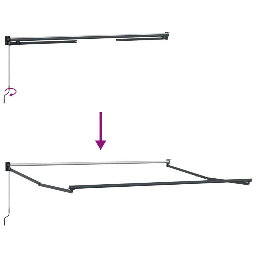 Auvent rétractable Sable 3 x 2 m 100% Polyester et Aluminium - 5