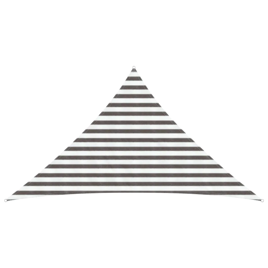 Voile d'ombre Gris clair et blanc 2,5 x 2,5 x 3,5 m HDPE