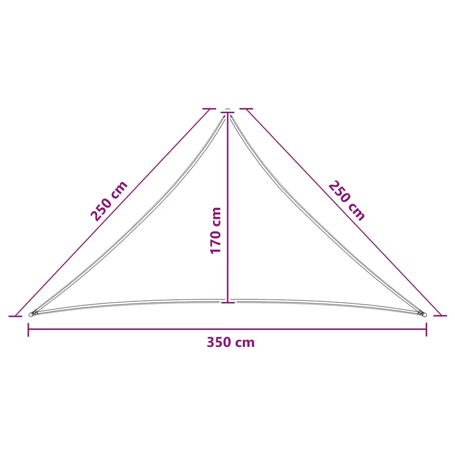 Voile d'ombre Gris clair et blanc 2,5 x 2,5 x 3,5 m HDPE - 8