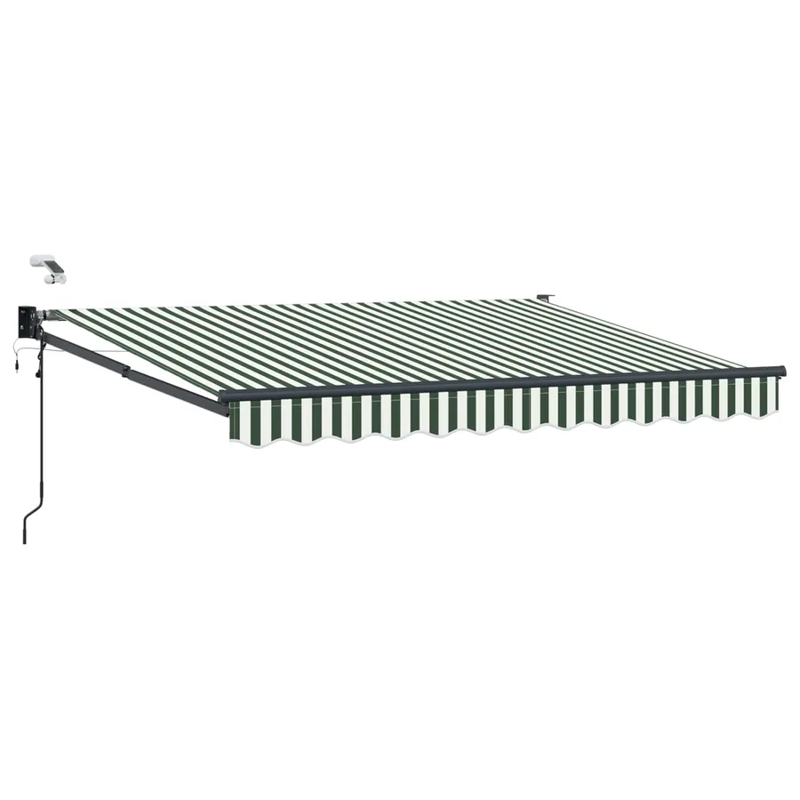 Auvent rétractable électrique Vert et blanc 3,5 x 2 m - 2