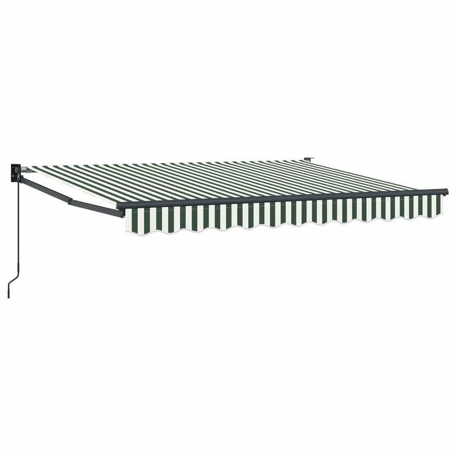 Auvent rétractable Vert et blanc 3,5 x 2 m - 2