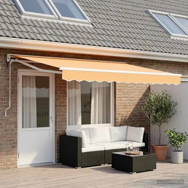 Auvent rétractable électrique Sable 4,5 × 3,5 m