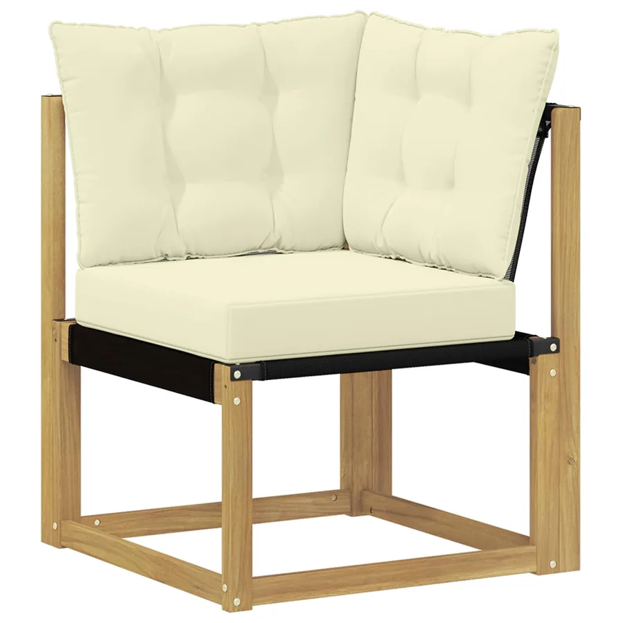 Ensemble de canapés d'extérieur 4 pcs Blanc et crème - 6