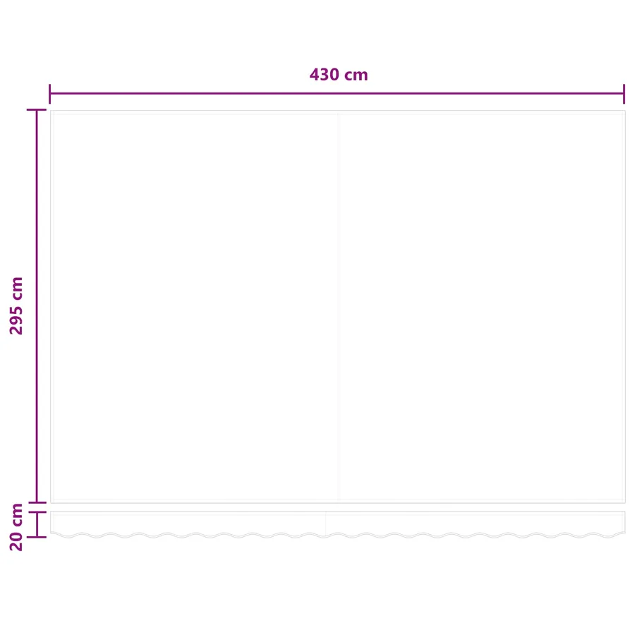 Auvent rétractable Sable 450 × 300 cm Polyester - 13