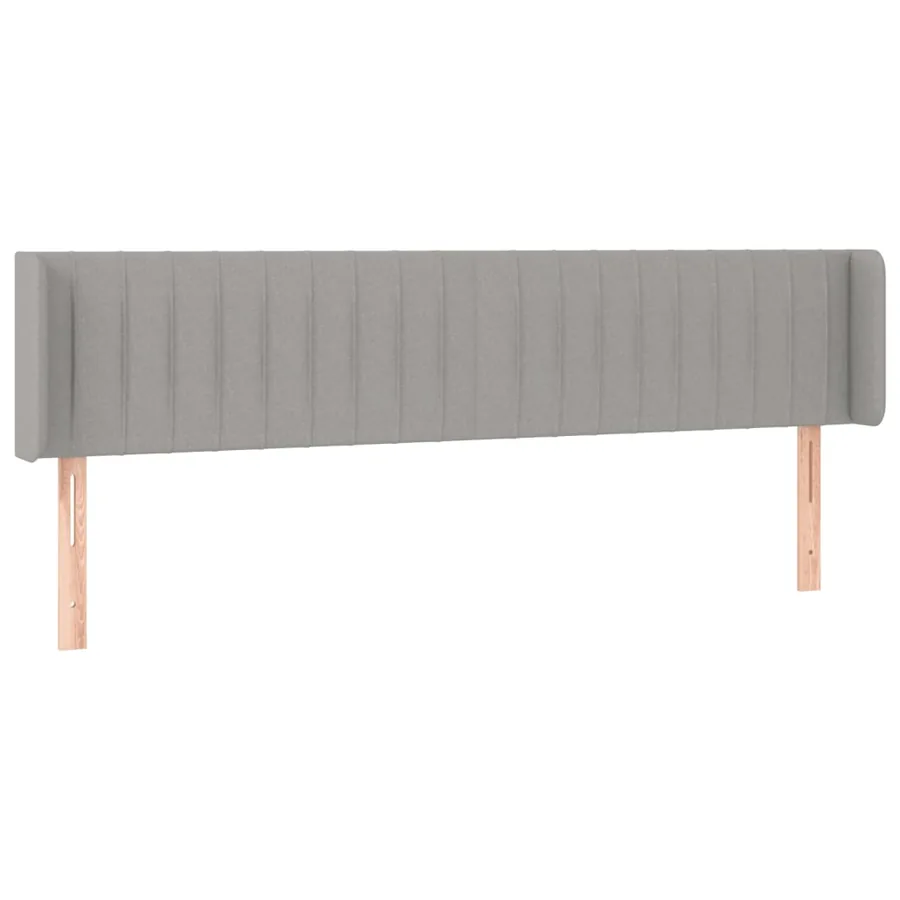 Tête de lit à LED Gris clair 183x16x78/88 cm Tissu - 3