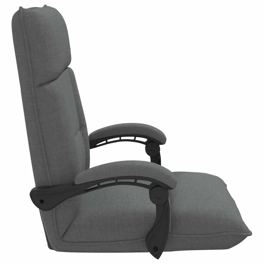 Fauteuil de sol ajustable Gris foncé Tissu - 5