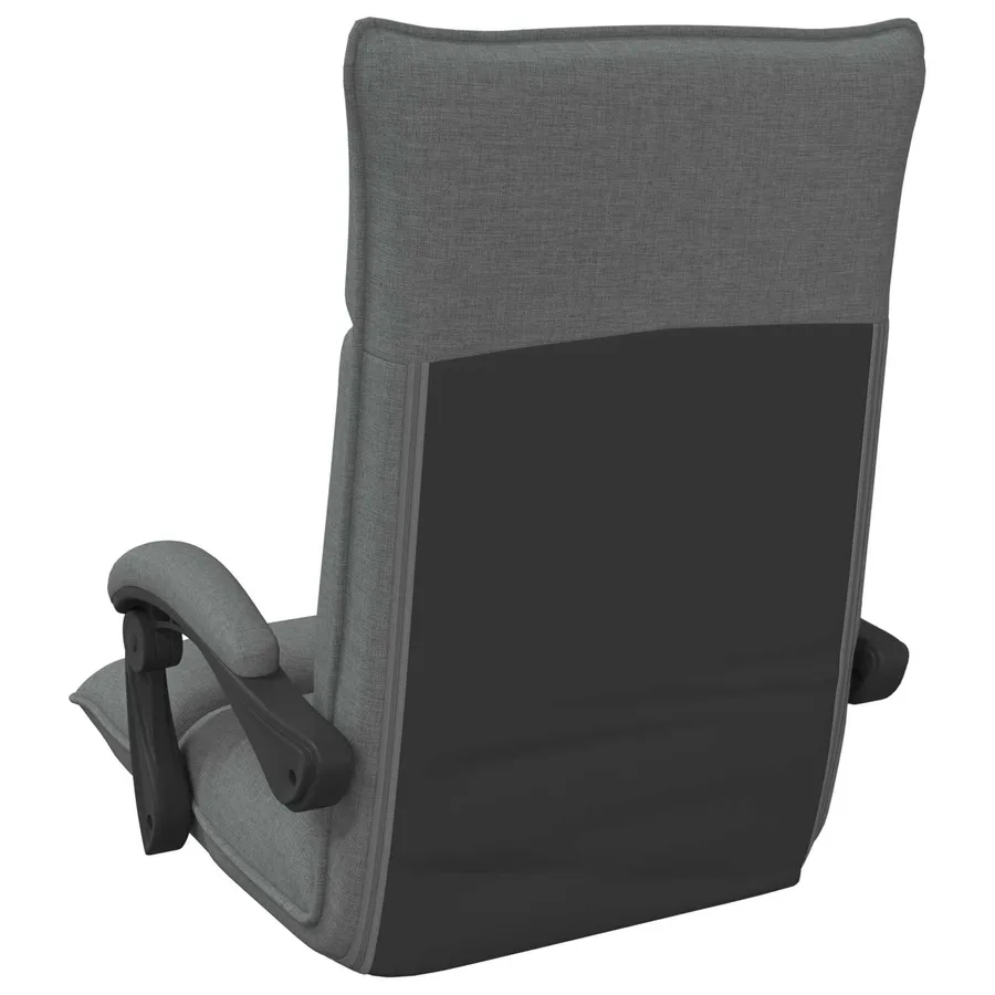 Fauteuil de sol ajustable Gris foncé Tissu - 6