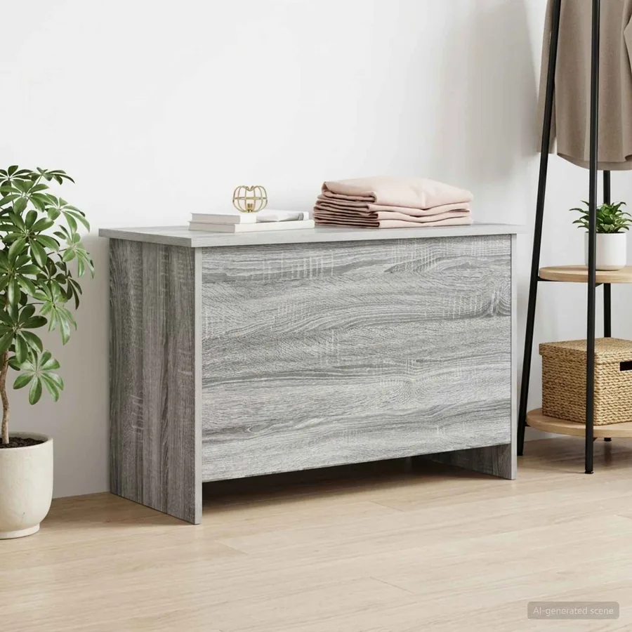 Coffre de rangement avec stockage Sonoma gris 80 x 40 x 50 cm