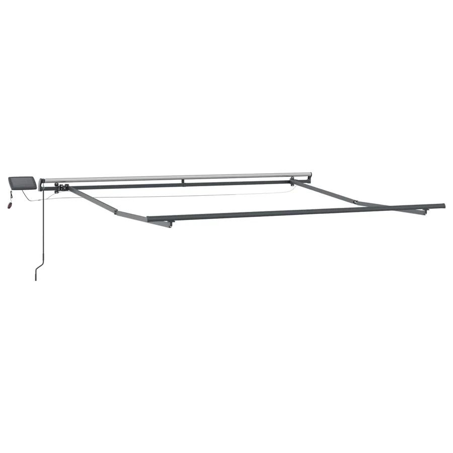 Auvent rétractable Gris clair et blanc 400 × 350 cm - 4