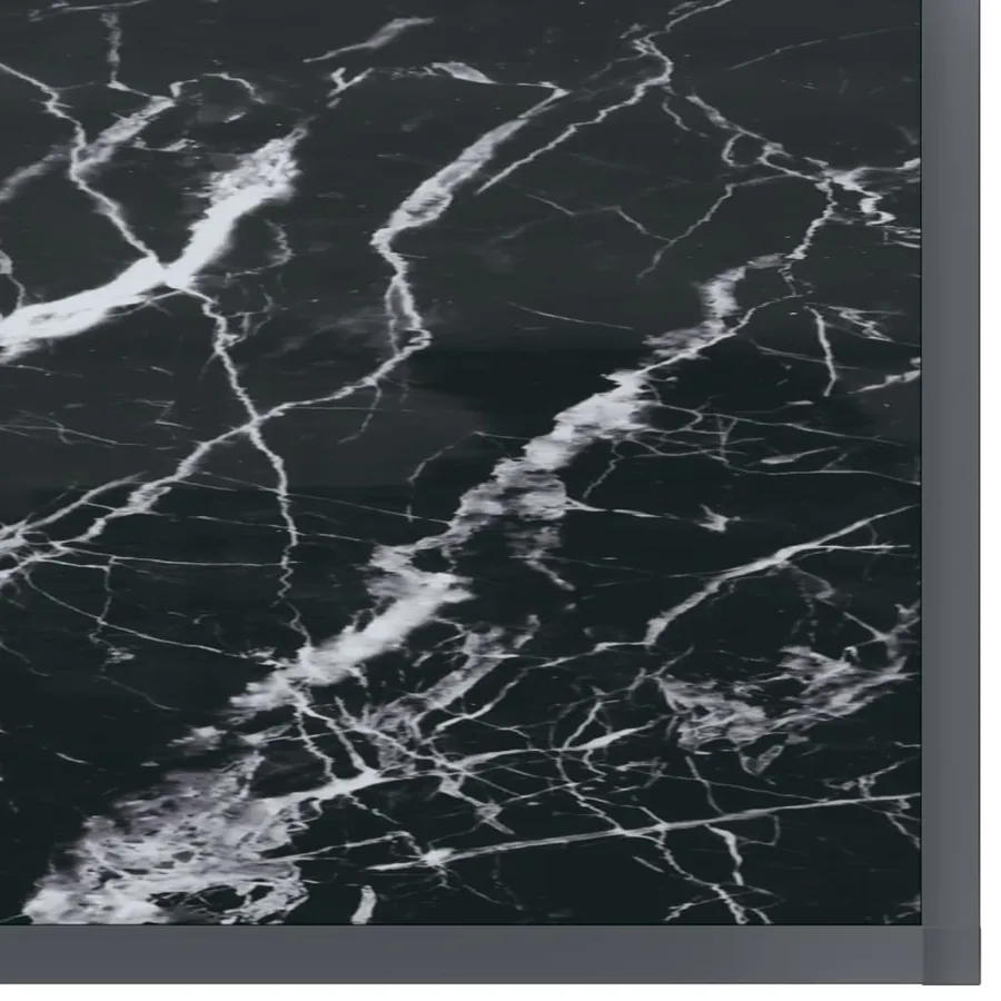 Table console Noir 140x35x75,5 cm Verre trempé - 7